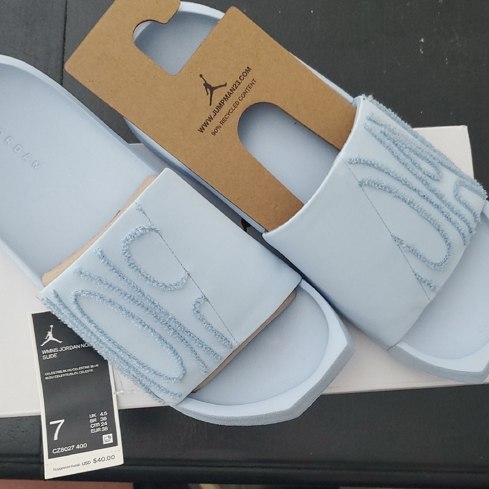 Jordan Light Blue Slide Sandals